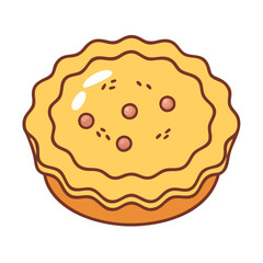 Delicious homemade pie vector illustration for baking dessert and food related designs perfect for chefs
