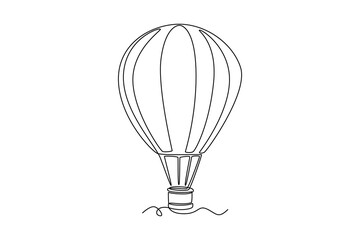  Air transport concept. Single line draw design. Vector graphic illustration