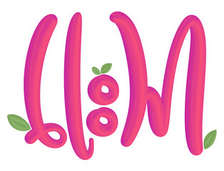 Playful hand lettering of the word 