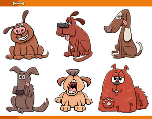 funny cartoon dogs and puppies animal characters collection
