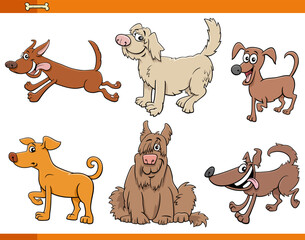 Fototapeta premium funny cartoon dogs animal characters collection