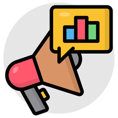 Modern design icon of data marketing 