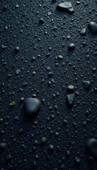 Dark, coarse asphalt surface, textured detail, black asphalt background, surface
