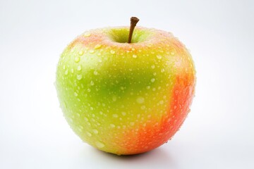 Fresh apple, wet with droplets