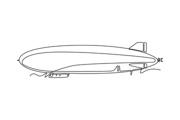  Air transport concept. Single line draw design. Vector graphic illustration