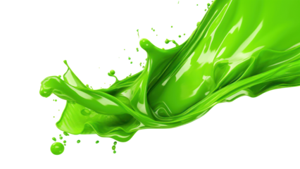 PNG Green splash paint abstract.