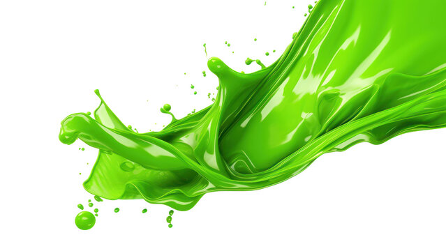 PNG Green splash paint abstract.