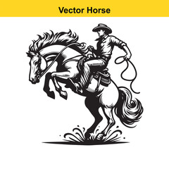 Obraz premium Vector Horseman