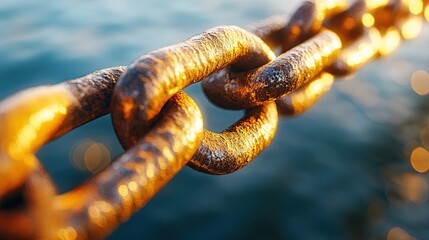 Close-up of Blockchain for Supply Chain Enhancing Transparency, Reducing Fraud, and Improving Efficiency by Tracking Products and Transactions with Immutable Records -