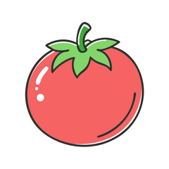 Isolated fresh tomato vector illustration for healthy eating and organic food design needs