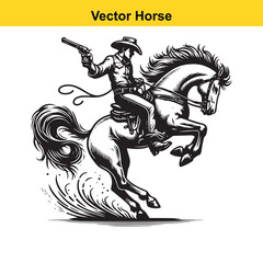 Obraz premium Vector Horseman
