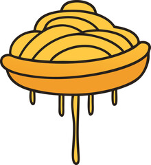 dripping from the spaghetti carbonate vector art.