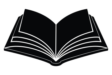 Open Book Graphic Illustration Symbolizing Knowledge, Learning, and Literary Exploration and Storytelling