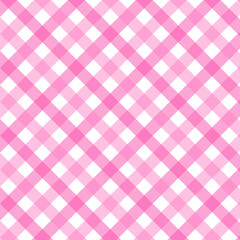Pastel pink  gingham seamless pattern.Checkered tartan plaid repeat pattern.Geometric vector background wallpaper.