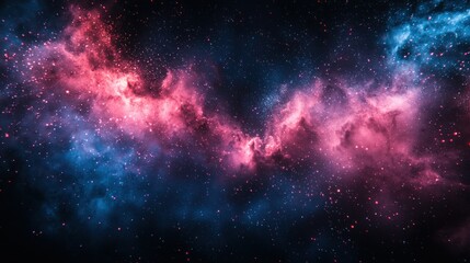 Obraz premium Cosmic Nebula: A Celestial Tapestry of Pink and Blue