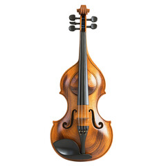 Fototapeta premium An antique violin, a testament to musical heritage, showcasing rich, warm wood tones and intricate detailing against a pure white backdrop.