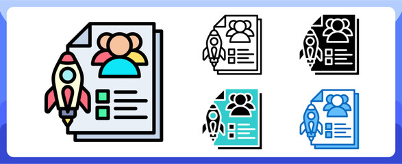 Productivity Boost Multi Style Icon in Togetherness and Teamwork Vector Design