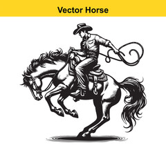 Obraz premium Vector Horseman