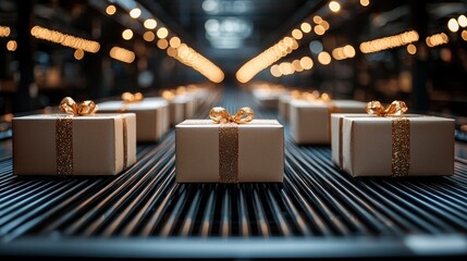 Gifts on Conveyor Belt: Festive Season Production