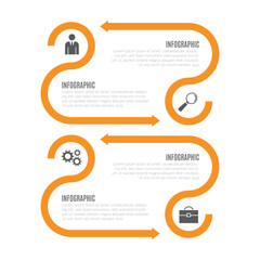 Modern business infographic presentation chart list template design