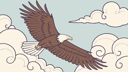 vector illustration of an eagle