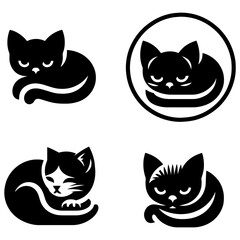 Delightful cat enjoying harmony, snugged in velvety sheets of peace