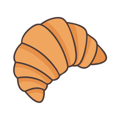 Delicious french croissant pastry vector illustration for bakery cafe breakfast menu design