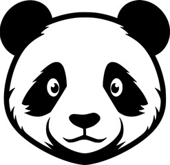 Panda | Black and White Vector illustration
