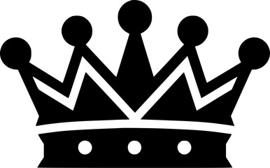 Crown | Black and White Vector illustration