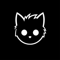 Cat | Black and White Vector illustration