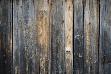 Naklejka premium Weathered wood boards show vertical grains with natural imperfections details