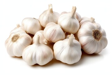Pile of garlic bulbs