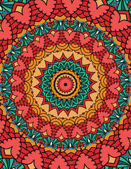 Obraz premium Vibrant Mandala Design Ideal for Zen Areas and Creative Inspiration 