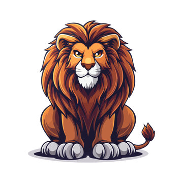 Majestic Lion Illustration Powerful King of the Jungle Design