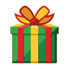 Christmas present  isolated on white background