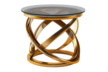 Elegant gold metal side table with glass top modern design luxurious home decor stylish accent piece