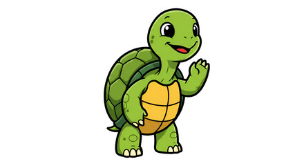 Obraz premium funny turtle cartoon