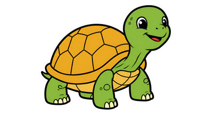 Cute happy turtle - image without background