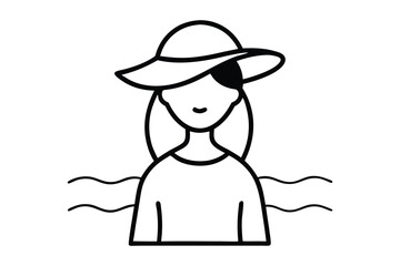 Stylish woman and young girl enjoying a summer day on the beach