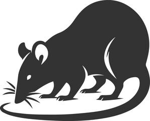 Vector silhouette of a rat