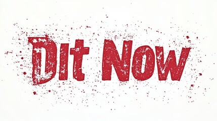 Grunge style typography design featuring red splatter text effect