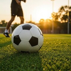 Fototapeta premium soccer football athlete player kicking ball