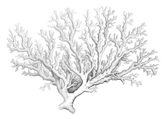 PNG Coral drawing sketch illustrated.