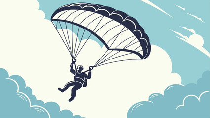 paragliding in the sky