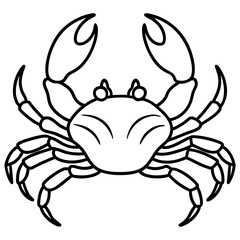 Minimalist Crab Line Art Vector