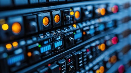 Close-up of Complex Electronic System