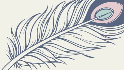 Obraz premium feather vector illustration