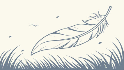 feather on the sky