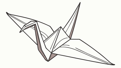 origami crane vector illustration