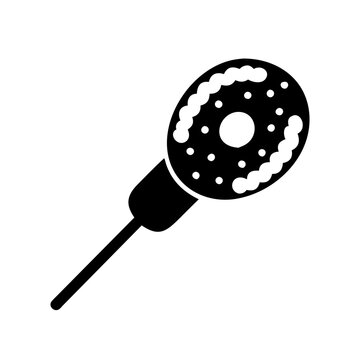 recommend clip art: doughnut on a skewer icon, doughnut on a skewer silhouette vector illustration-simple silhouette illustration of doughnut on a skewer, perfect for doughnut on a skewer logos and icons